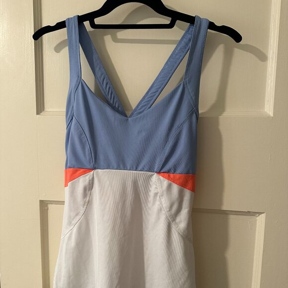 Lucky in Love stretch tennis top with cross-back - size S - Picture 1 of 3